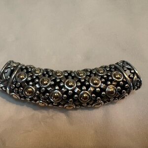 John Hardy 18k Gold and Sterling Silver Dot Collection Necklace Slide.